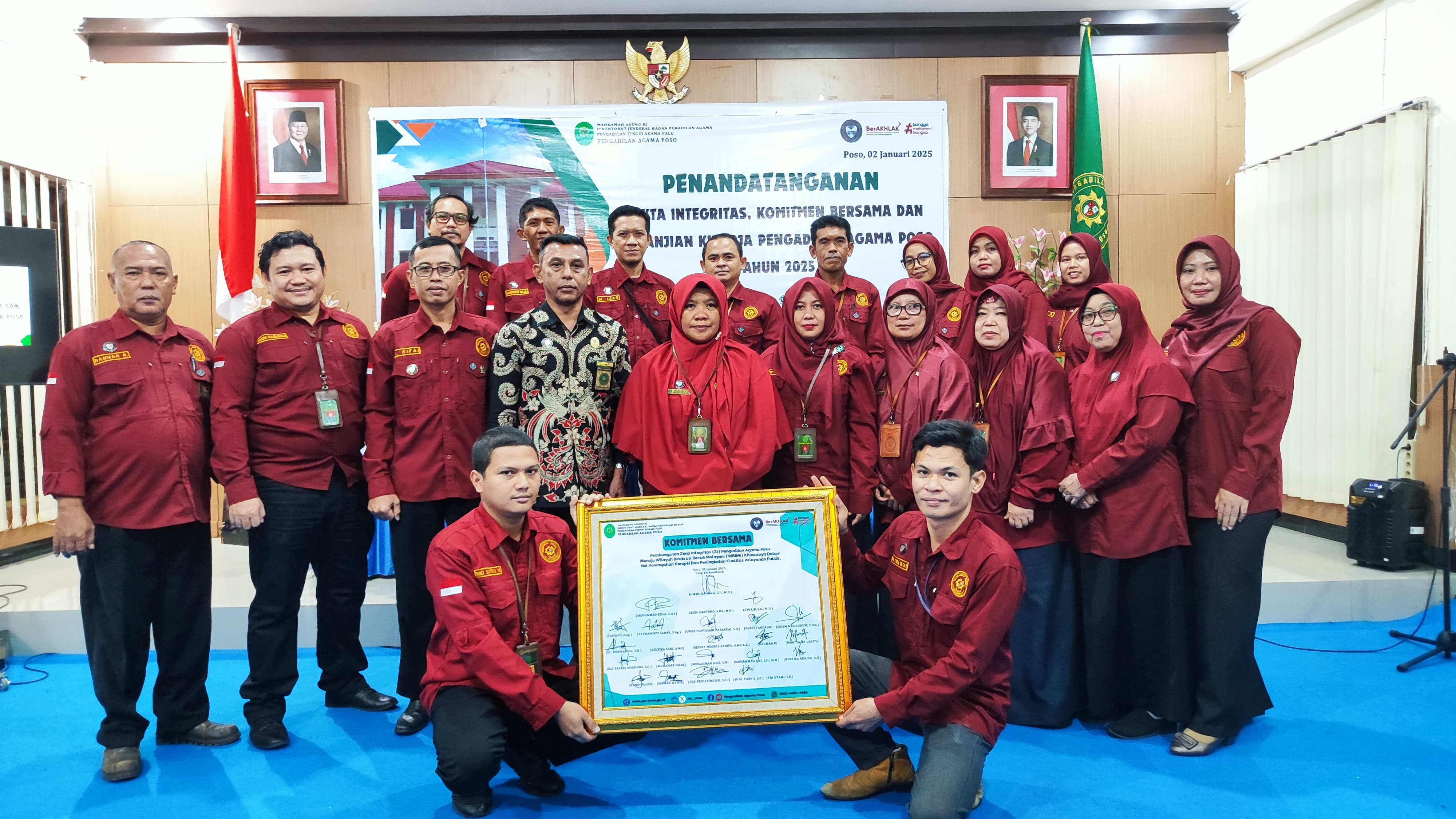 Pengadilan Agama Poso Laksanakan Penandatanganan Pakta Integritas, Komitmen Bersama, dan Perjanjian Kinerja Tahun 2025  ║ 2 Januari 2025