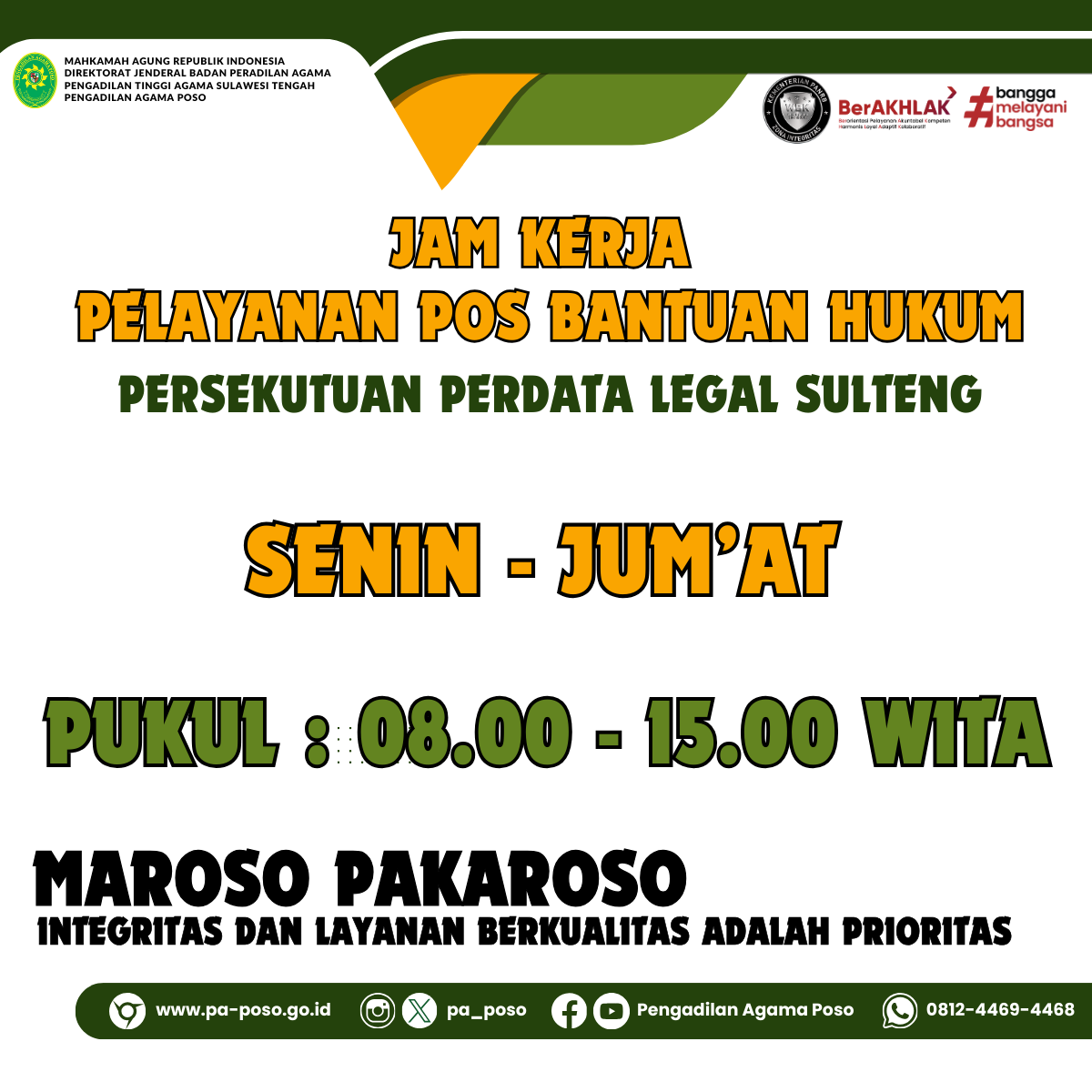 Jam Kerja Posbakum